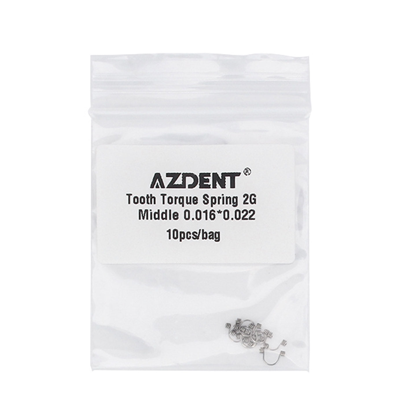 2G Middle Tooth Torque Spring 0.016*0.022 10pcs/Bag - pairaydental.com