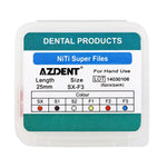Endo NiTi Super File Hand Use 25mm Assorted SX-F3 6pcs/Pk - pairaydental.com