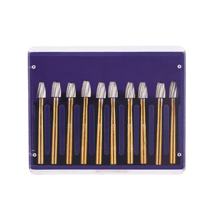 Dental Carbide Burs Egg Shaped Trimming Finishing FG 7408 10pcs/Box - pairaydental.com