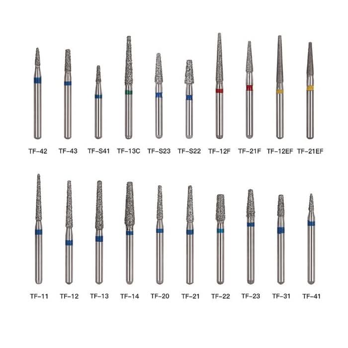 Dental Diamond Bur TF Series Flat Cone Full Size 5pcs/Pack - pairaydental.com
