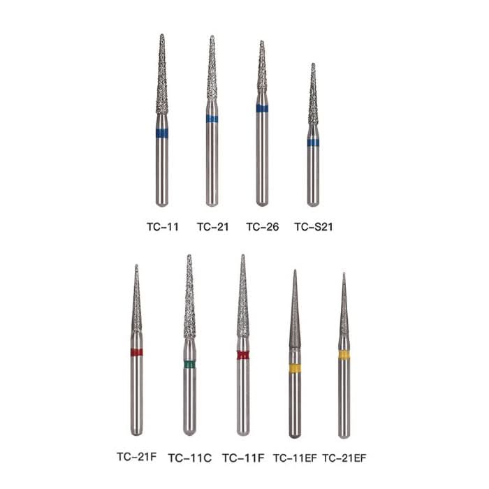 Dental Diamond Bur TC Series Needle Full Size 5pcs/Pack - pairaydental.com