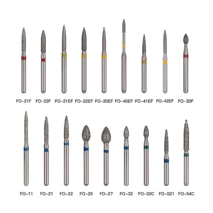 Dental Diamond Bur FG FO Series Flame Full Size 5pcs/Pack - pairaydental.com