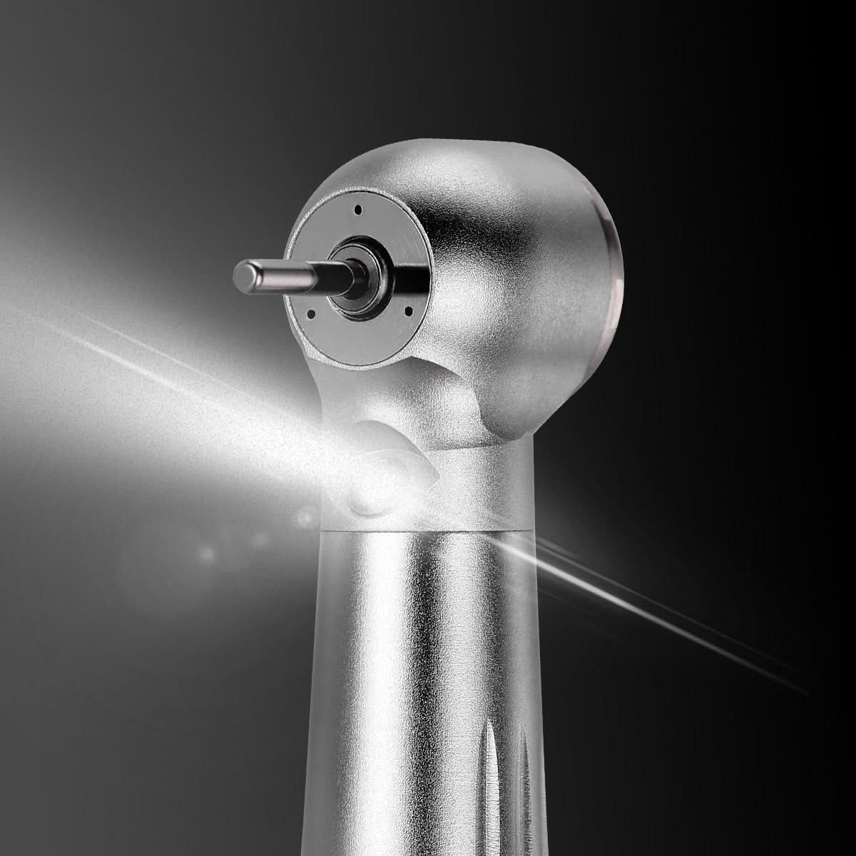 LED High Speed Handpiece 2/4 Hole Torque Head Push Button E-generator Triple Water Spray Ceramic Bearings - pairaydental.com