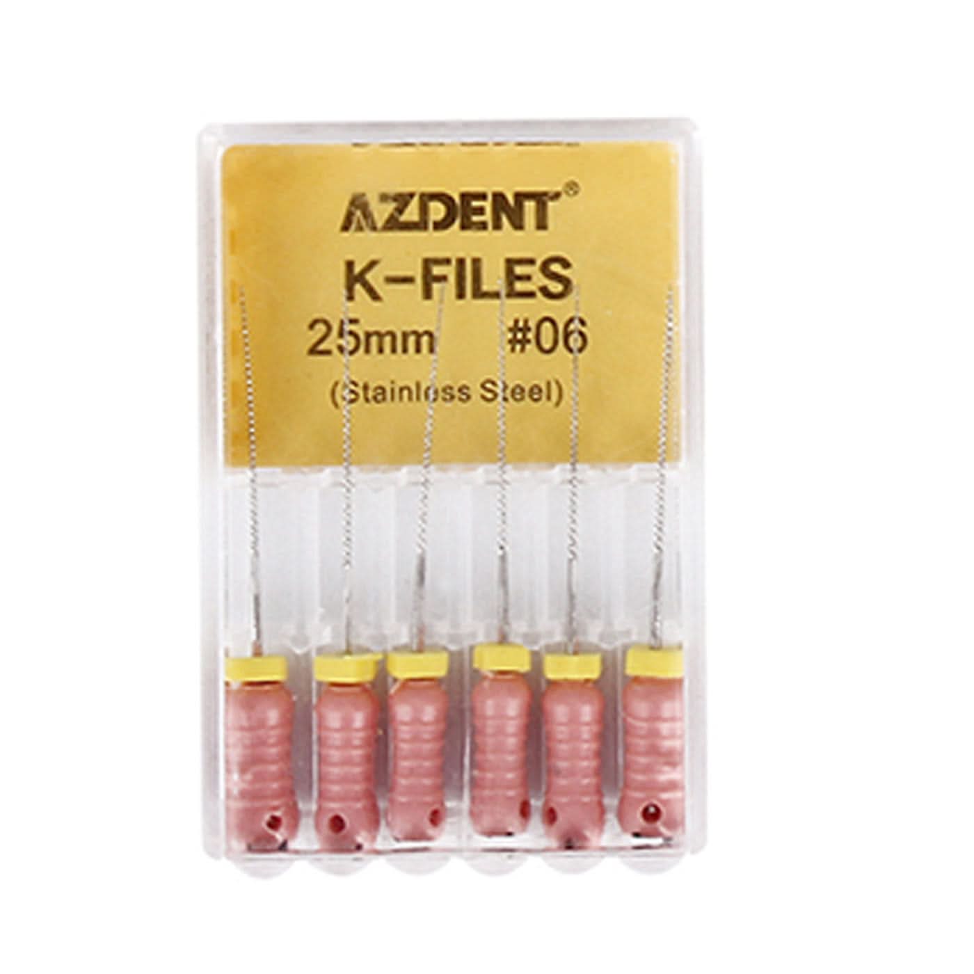 Dental Hand Use K-Files Stainless Steel #15-80 25mm 11 Models 6pcs/Pk - pairaydental.com