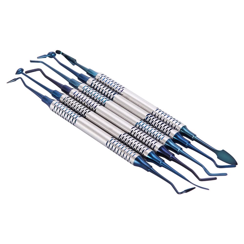 Dental Composite Resin Filling Spatula Tools Blue 6pcs/Kit - pairaydental.com