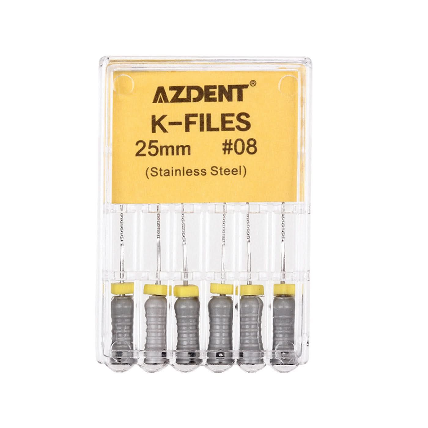 Dental Hand Use K-Files Stainless Steel #15-80 25mm 11 Models 6pcs/Pk - pairaydental.com