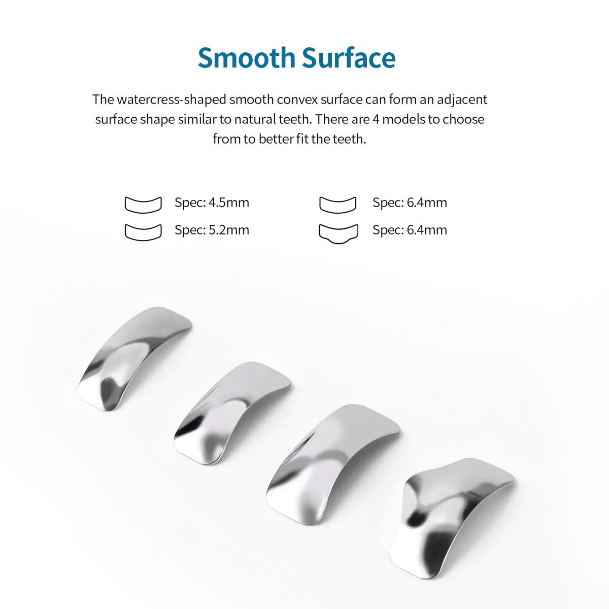 Dental Metal Matrices Sectional Contoured Matrix Refill 50pcs/Box - pairaydental.com