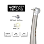LED High Speed Handpiece 2/4 Hole Ceramic Bearing Single Water Spray - pairaydental.com
