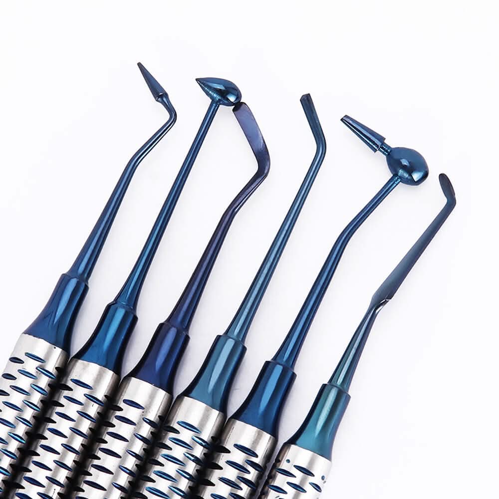 Dental Composite Resin Filling Spatula Tools Blue 6pcs/Kit - pairaydental.com