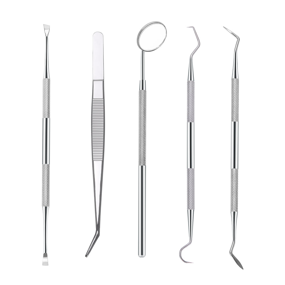 5pcs Stainless Steel Dental Teeth Cleaning Tools Kit - pairaydental.com