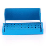 Dental Burs Drill Disinfection Block High Speed Handpiece Holder Blue 30 Holes - pairaydental.com