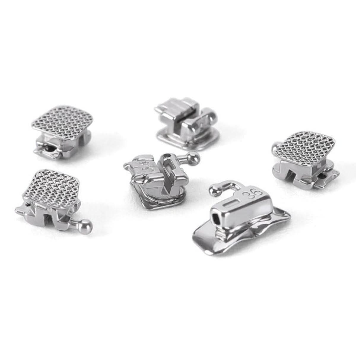 Orthodontic Metal Self-Ligating Brackets Mini Roth/MBT 0.022 345 Hooks with Buccal Tube 24pcs/Kit - pairaydental.com