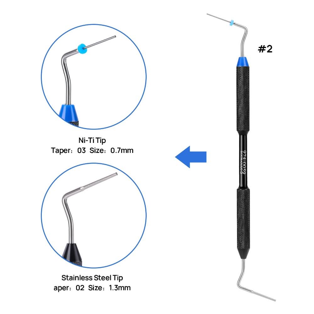 Dental Endo Hand Plugger Niti Tip Fill Instrument #0 #1 #2 - pairaydental.com