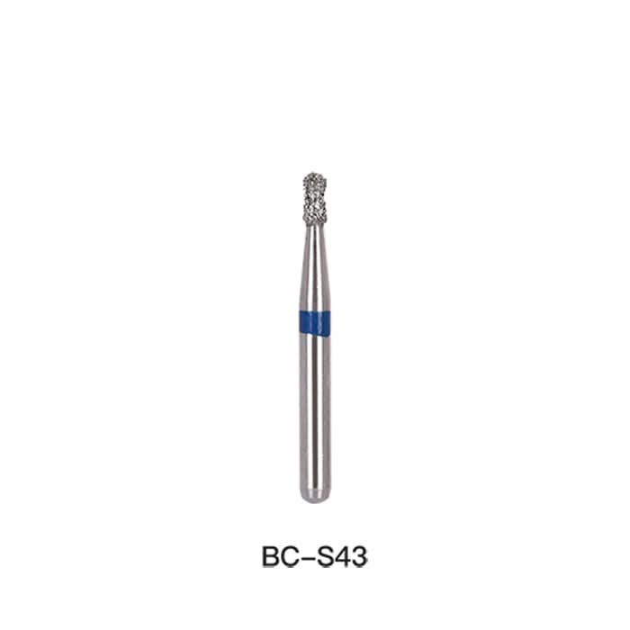 Dental Diamond Bur FG BC S43 Round With Collar 5pcs/Pack - pairaydental.com