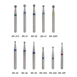 Dental Diamond Bur FG BR Series Round Full Size 5pcs/Pack - pairaydental.com