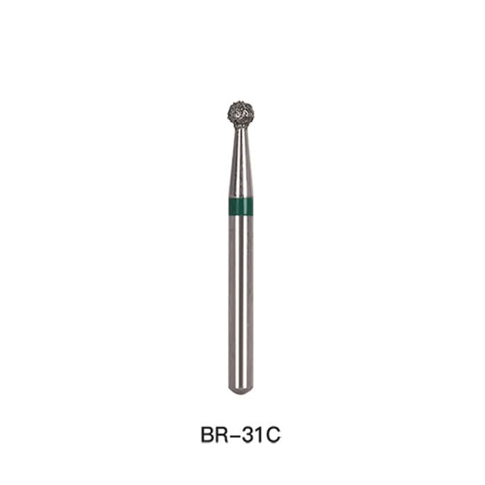 Dental Diamond Bur FG BR Series Round Full Size 5pcs/Pack - pairaydental.com
