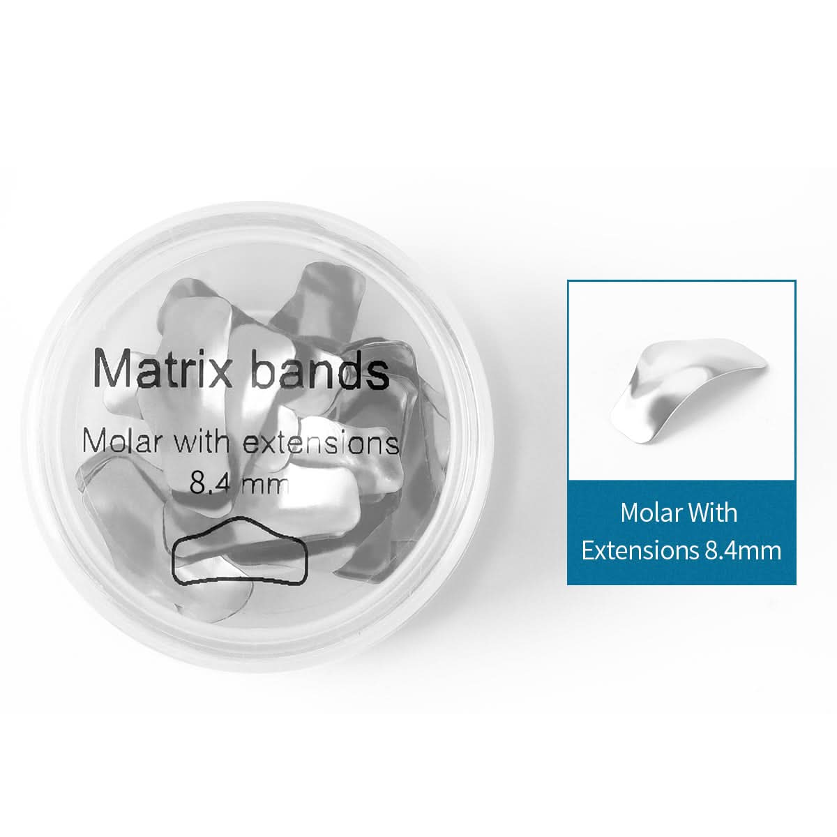 Dental Metal Matrices Sectional Contoured Matrix Refill 50pcs/Box - pairaydental.com
