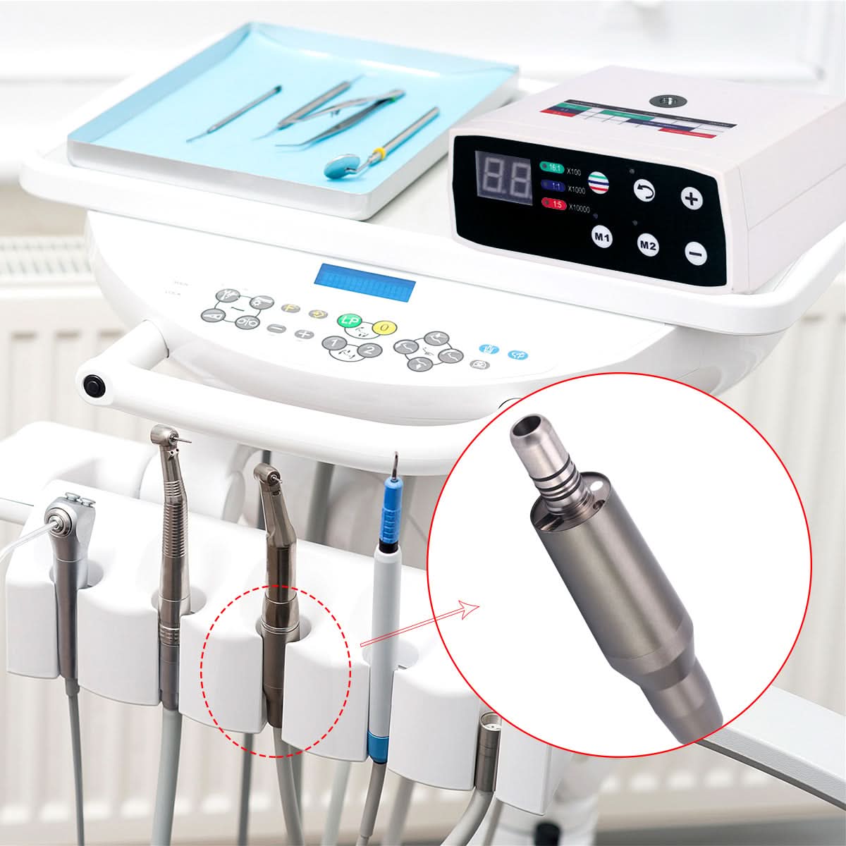 1:1/1:5/16:1 Dental Electric Micro Motor 4 Hole LED Brushless Internal Spray - pairaydental.com