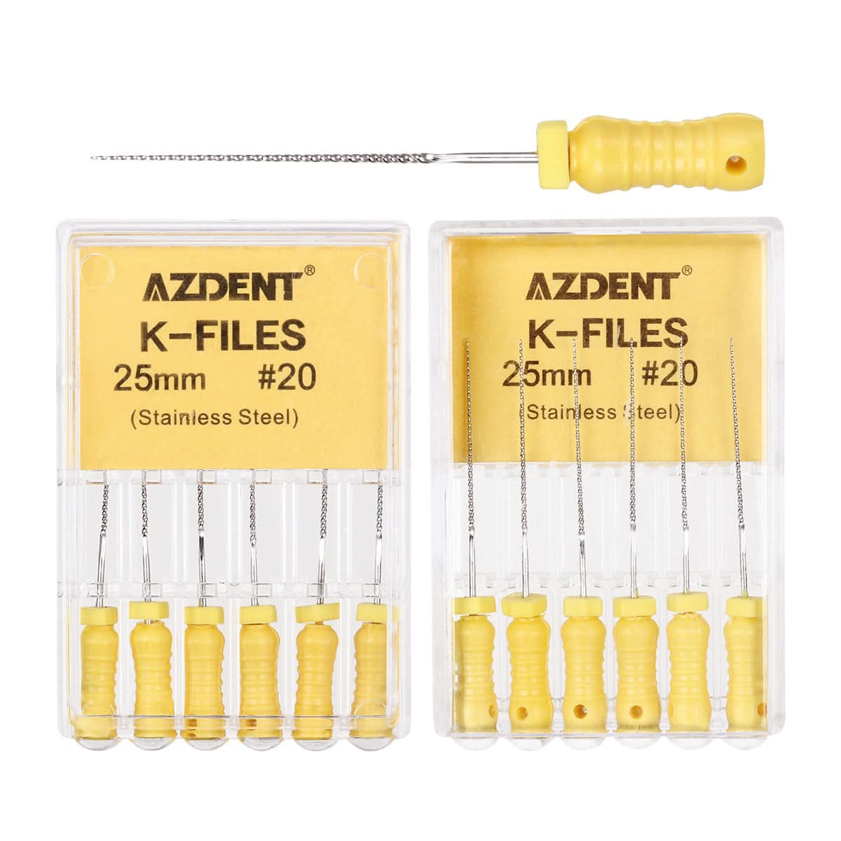 Endo Hand K-Files Stainless Steel #20 25mm 6pcs/Pk - pairaydental.com