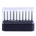 Dental Diamond Burs FG TR-12S Flat Cone 10pcs/Box - pairaydental.com
