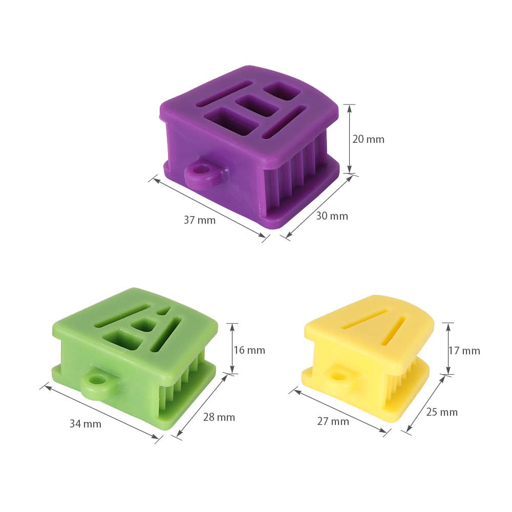 3pcs Mouth Opener Occlusal Pad Teeth Prop Bite Rubber Retractor Latex S M L - pairaydental.com