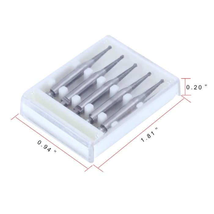 Dental Carbide Bur for Slow Speed Latch RA #1 Round 0.8mm 5pcs/Box - pairaydental.com