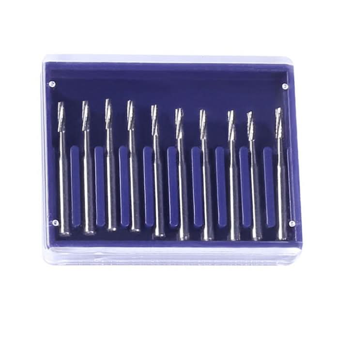 Dental Carbide Bur Straight Fissure Crosscut FG #557 10pcs/Box - pairaydental.com