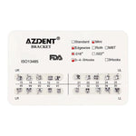 Orthodontic Mini Metal Brackets Roth/MBT/Edgewise 0.018/0.022 Hooks 3/3-4-5 20pcs/Box - pairaydental.com