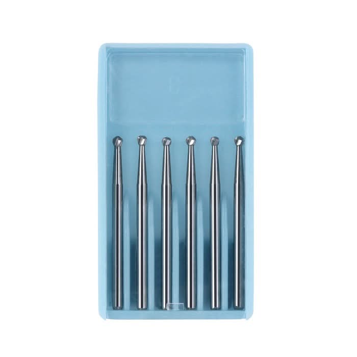 Dental Carbide Burs FG Round 25mm #4 SL 6pcs/Box - pairaydental.com