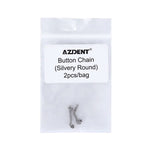 Dental Traction Button Chain Silver Round 2pcs/Bag - pairaydental.com