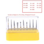 Dental Diamond Bur FG-105 Ceramics/Composite Polishing Kit 10pcs/Kit - pairaydental.com