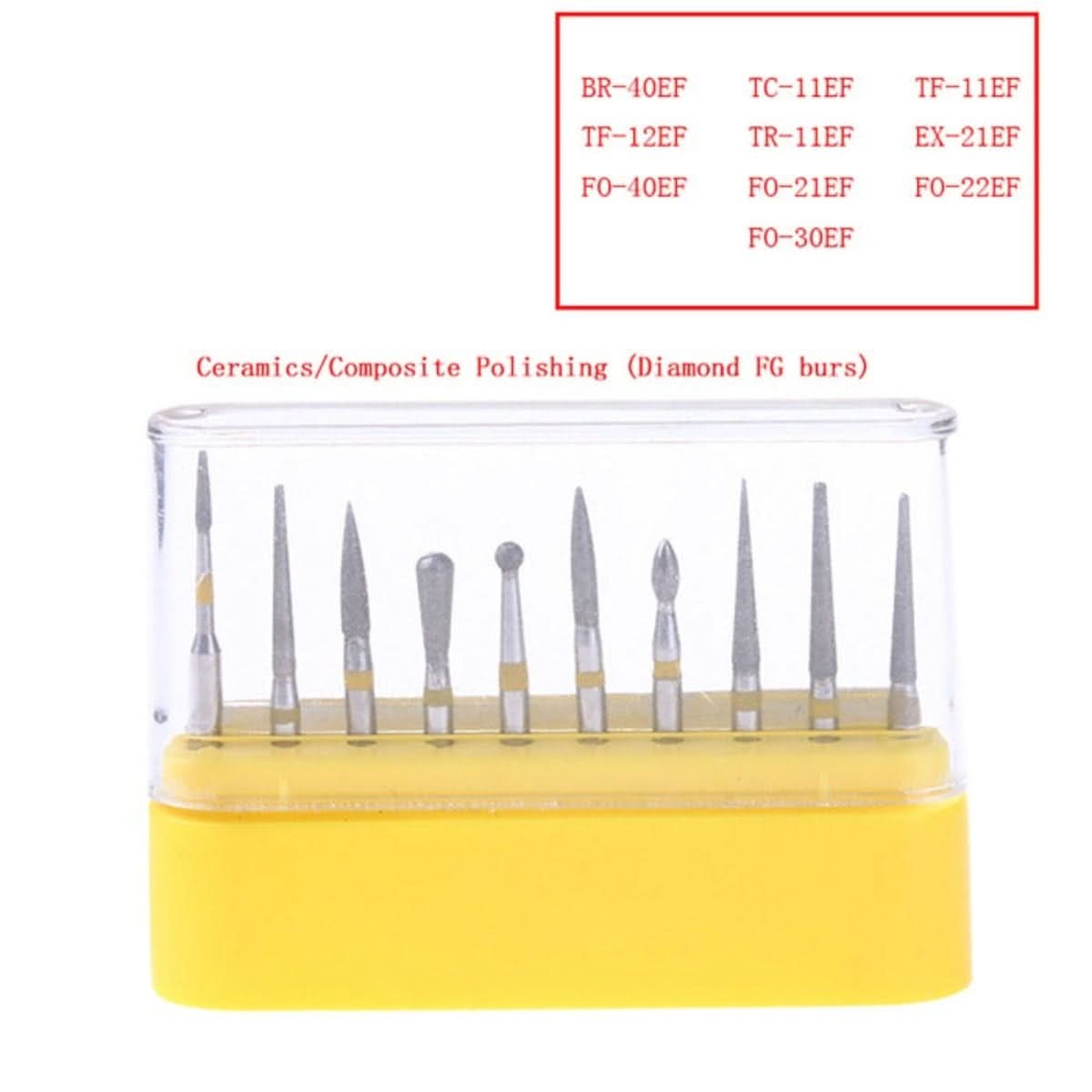 Dental Diamond Bur FG-105 Ceramics/Composite Polishing Kit 10pcs/Kit - pairaydental.com