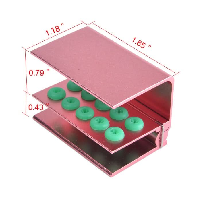 Dental Burs Holder Block Autoclavable with Silicon Cover 10 Holes Pink - pairaydental.com
