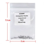 Dental Crimpable Hooks Long Curved Right/Left 10pcs/Bag - pairaydental.com