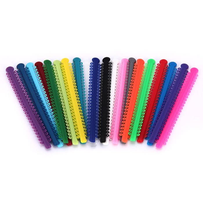 Orthodontic Elastic Ligature Ties 7 Colors 1000 ties/pack - pairaydental.com