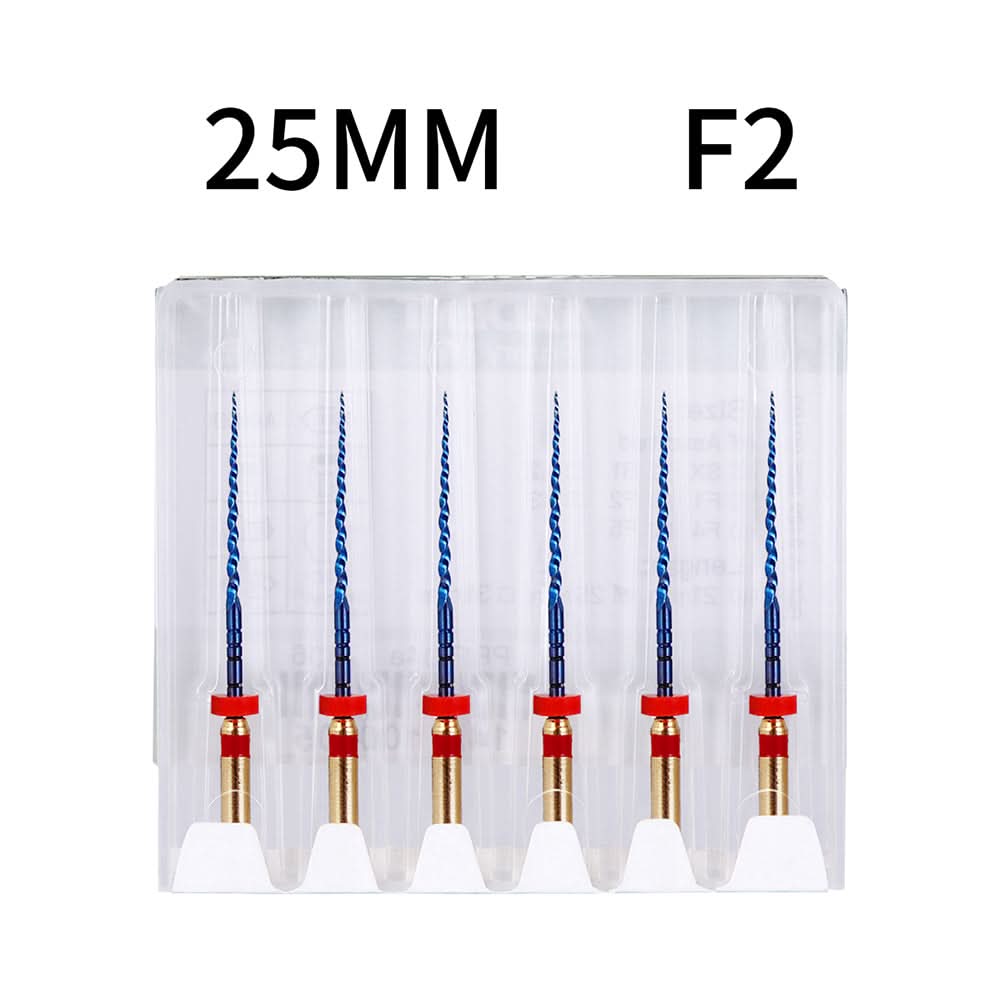 Endo NiTi Rotary Files Heat Activated 25mm F2 6pcs/Pk - pairaydental.com