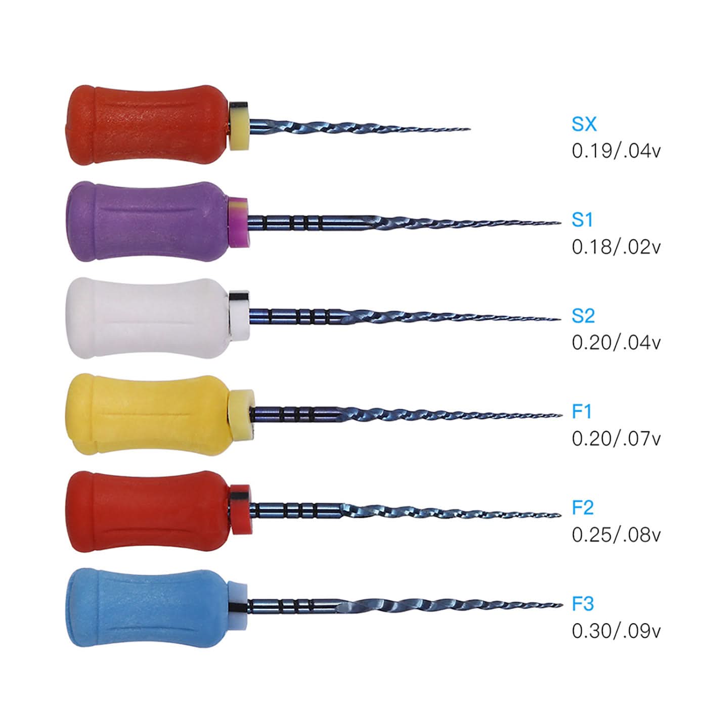 Endo Hand NiTi Super Files Heat Activated 25mm SX-F3 6Pcs/Pk - pairaydental.com