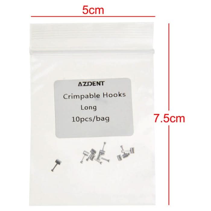 Dental Crimpable Hooks Short/Long 10pcs/Bag - pairaydental.com