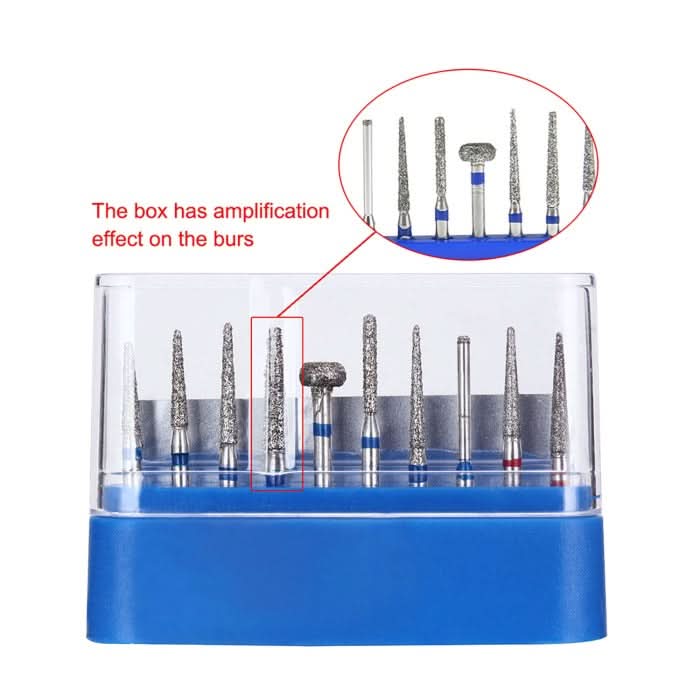 Dental Diamond Burs FG-101 For Crown Preparation Anterior Teeth Kit 10pcs/Kit - pairaydental.com