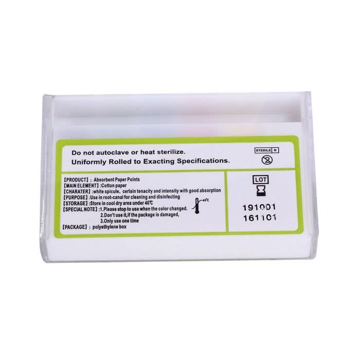 Absorbent Paper Points 0.02 Taper Assorted 15-40# 200pcs/Pack - pairaydental.com