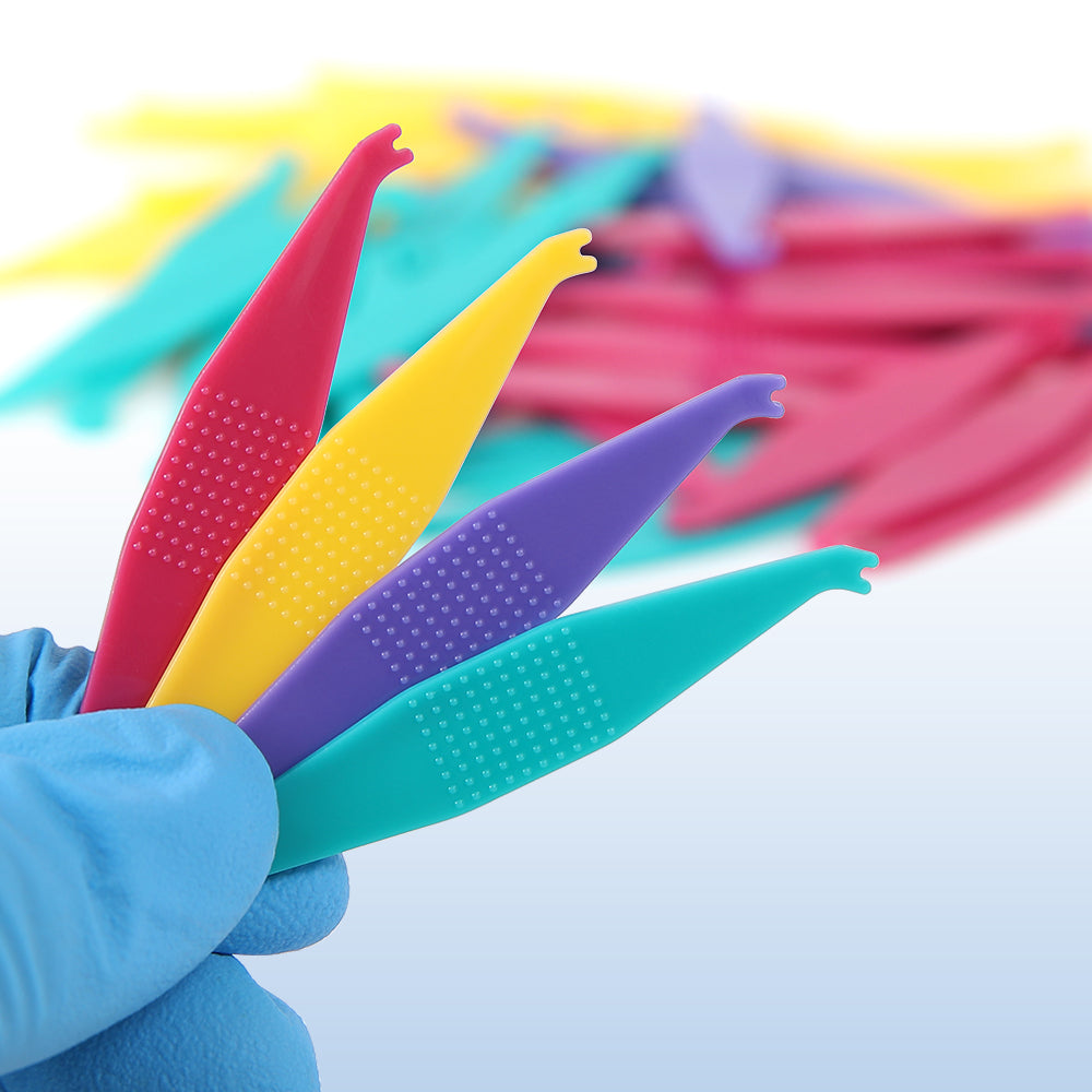 20 Pcs Dental Elastic Rubber Bands Placers for Braces, Disposable Plastic  Orthodontic Elastic Placers Multi-color