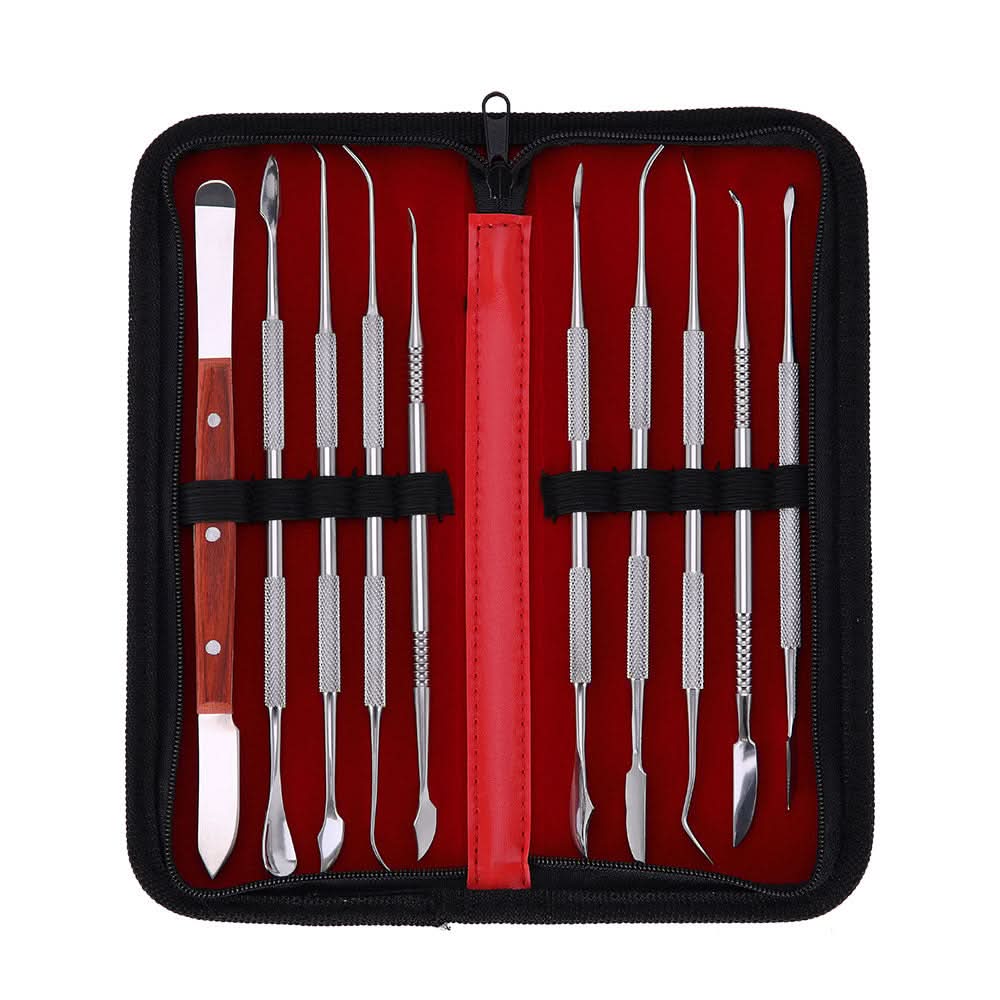 Dental Spatula Plaster Knife Versatile Teeth Wax Carving Tool Set 10pc
