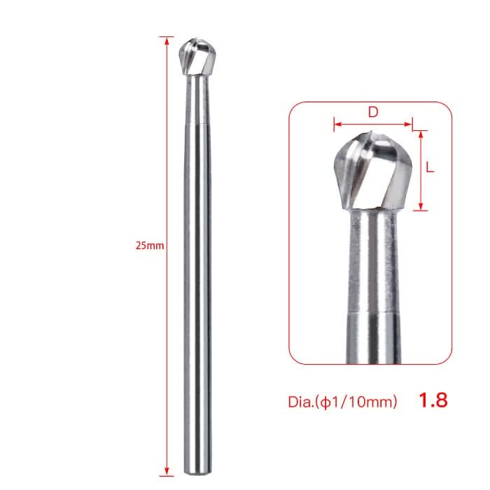 Dental Carbide Burs Round 25mm FG #8 SL 6pcs/Box - pairaydental.com