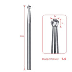 Dental Carbide Burs FG Round 25mm #4 SL 6pcs/Box - pairaydental.com