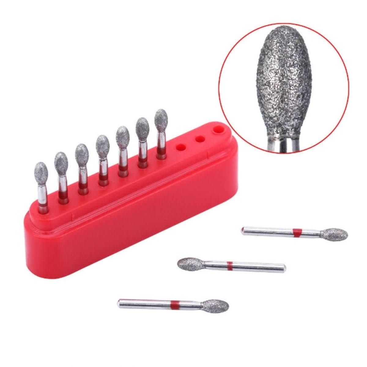 Dental Diamond Bur FG 379-023F Football Red 10pcs/Kit - pairaydental.com