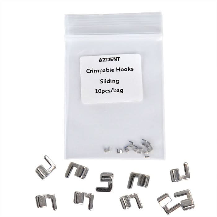 Dental Crimpable Hooks Sliding 10pcs/Bag - pairaydental.com