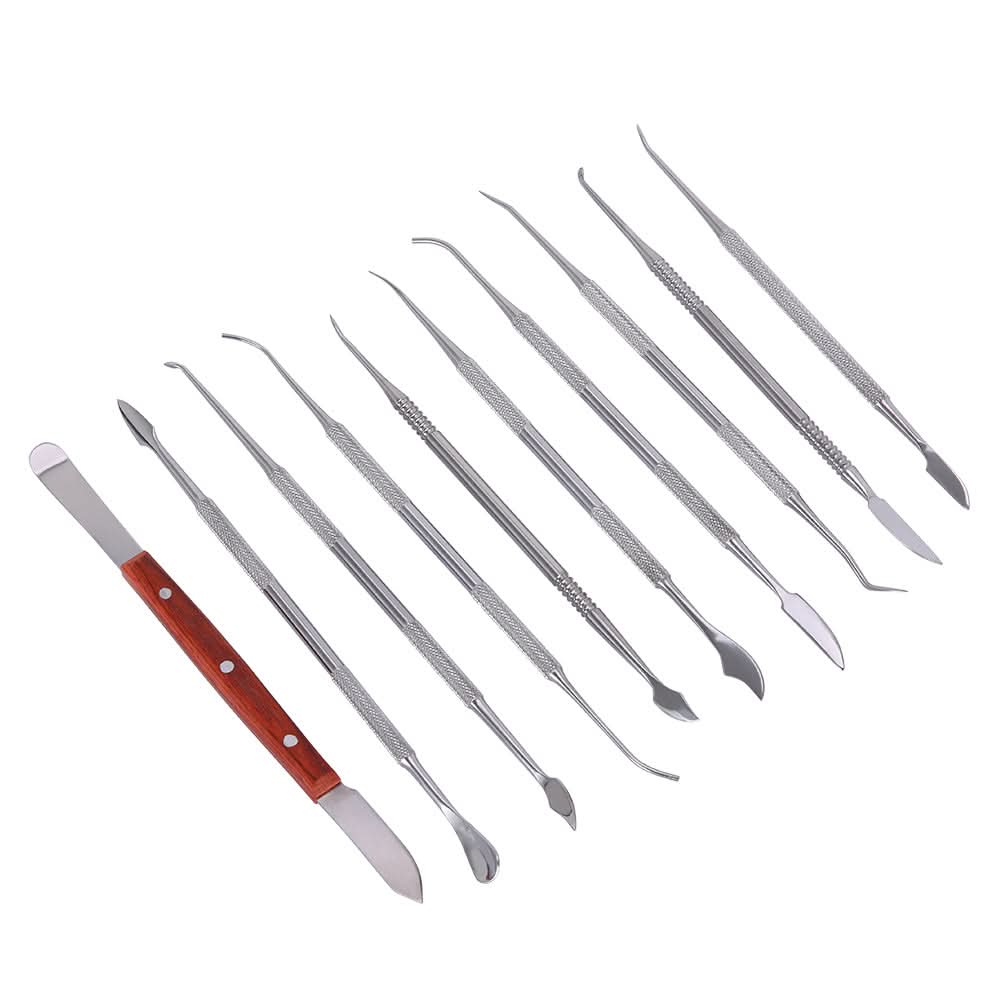 Dental Spatula Plaster Knife Versatile Teeth Wax Carving Tool Set 10pc ...