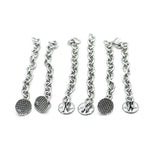 Dental Traction Button Chain Silver Round 2pcs/Bag - pairaydental.com