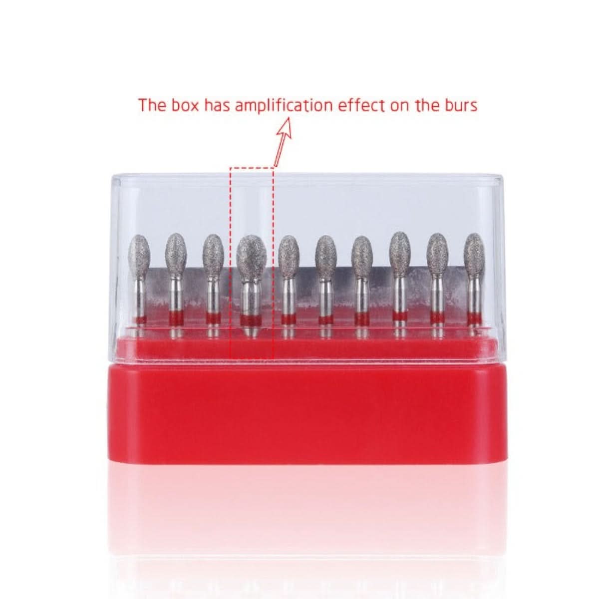Dental Diamond Bur FG 379-023F Football Red 10pcs/Kit - pairaydental.com