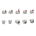 Orthodontic Mini Metal Brackets Roth/MBT/Edgewise 0.018/0.022 Hooks 3/3-4-5 20pcs/Box - pairaydental.com 